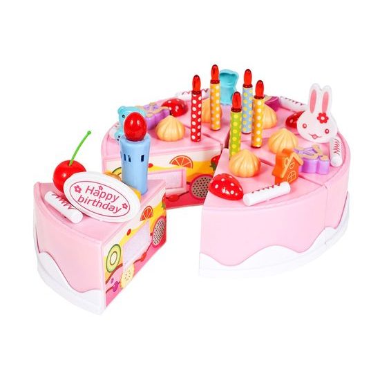 Narozeninová sada dort růžová 75 součástí DIY Cake