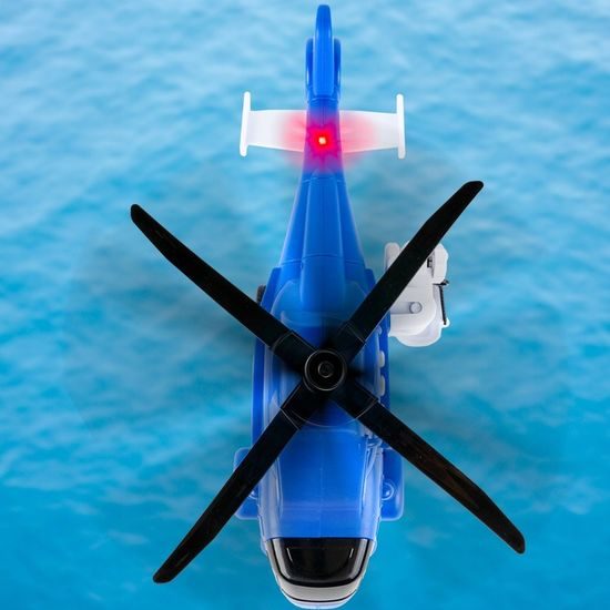 Interaktivní helikoptéra se světly a zvuky City Rescue 1:16 modrá