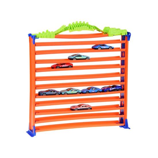 Parkovací garáž s dráhou a 8 autíčky