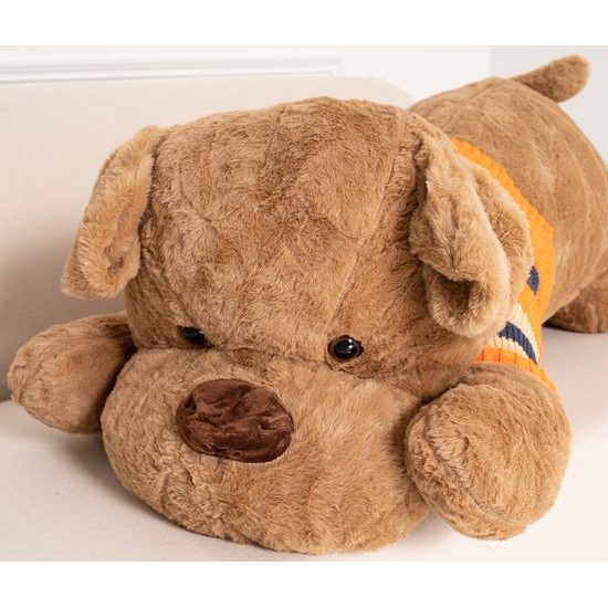 Plyšový pejsek Rek 100 cm - hnědý