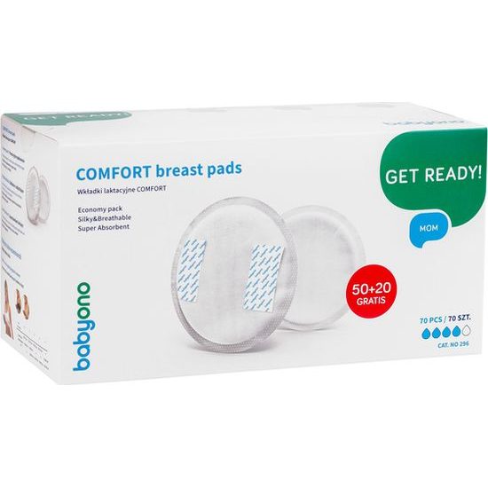 BabyOno Vložky do podprsenky Comfort 50 + 20 ks