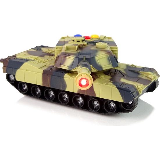 Vojenský tank se zvukem a světlem hnědý