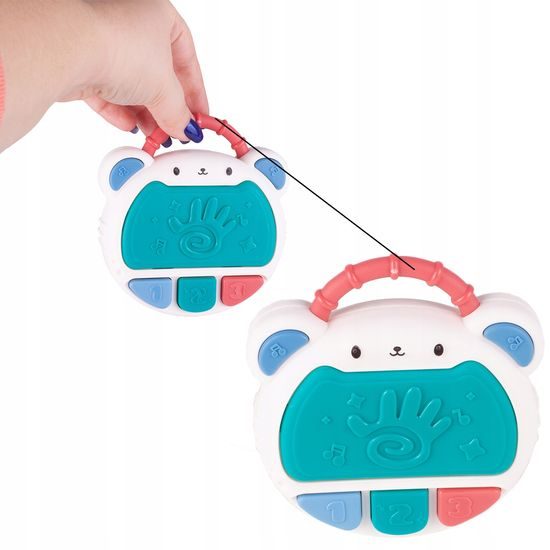 Interaktivní bubínek se zvuky a světly Myška zelená