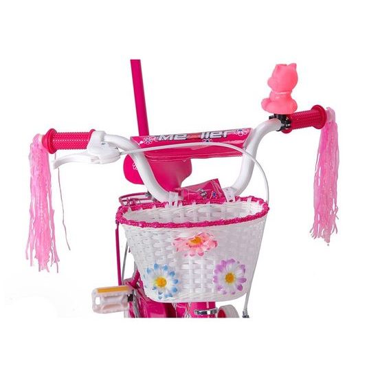 Dětské kolo Mexller Pinki s vodící tyčí růžová 12"