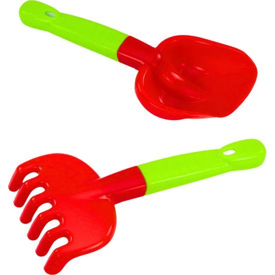 Sada hraček na písek, lopatka, hrábě, formičky, 6 ks