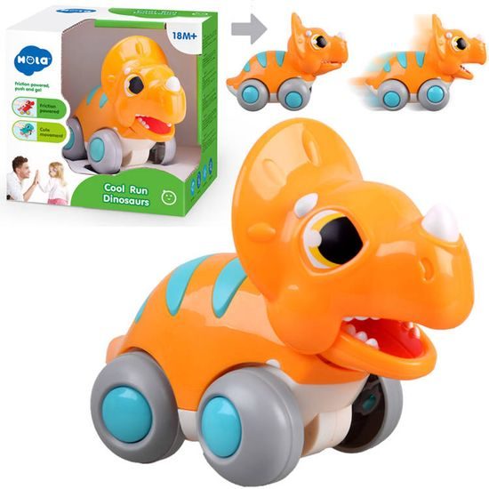 Huile Toys dinosaurus pro nejmenší na setrvačník - oranžový