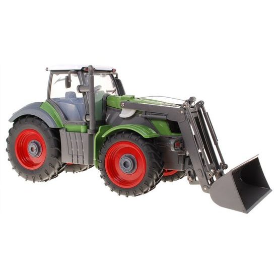 Traktor na dálkové ovládání se zelenou vlečkou Farmer 1:28