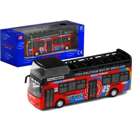 Dvoupatrový autobus se světlem a zvukem zelený