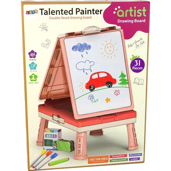 Multifunkční oboustranná tabule se stolem 3v1