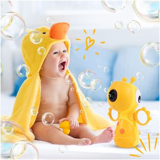 Bublifuk na baterie Žlutá žirafa