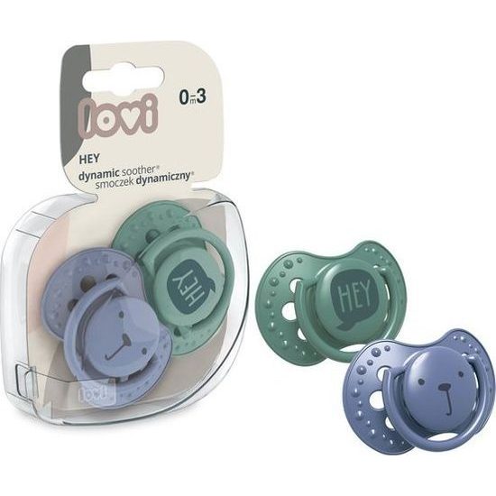 Lovi Dudlíky Lovi 0-3m, HEY BOY- zelená, modrá
