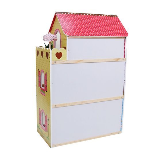 Ecotoys dřevěný domeček pro panenky s LED osvětlením rezidence Florence