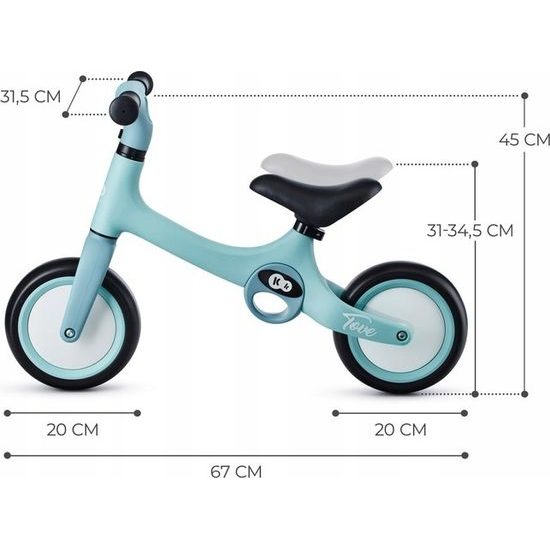 Odrážedlo Kinderkraft Tove 8" mint