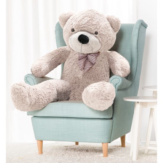 Plyšový medvěd Kvído 130 cm šedý