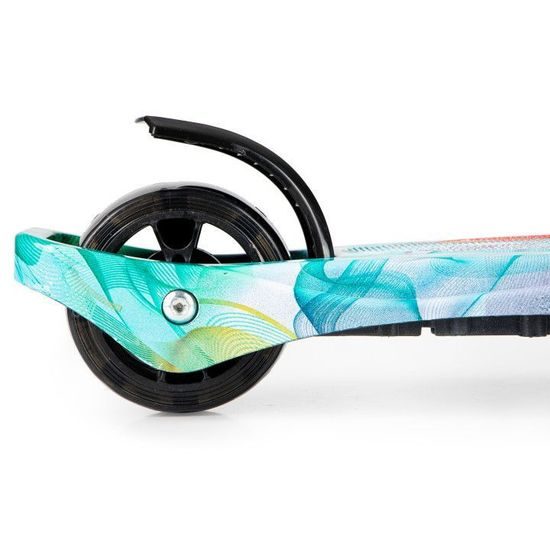 Ecotoys dětská koloběžka černo-zelená se svítícími koly