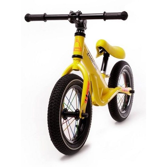 Dětské odrážedlo s nafukovacími koly 12" Lucky žluté