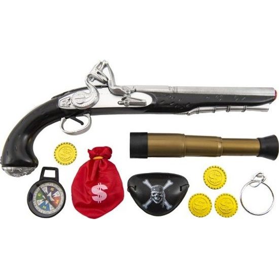Pirátská sada- Pistole+dalekohled s doplňky