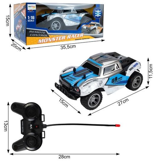 Terénní auto na dálkové ovládání Mountain Champion 1:18 modro-zelené