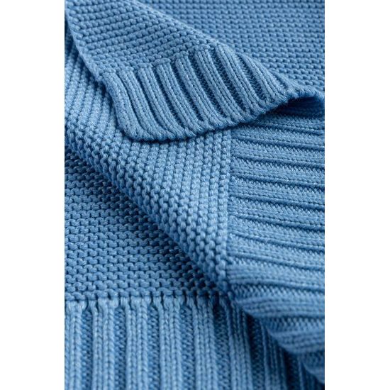 Sensillo Dětská deka bambusovo-bavlněná 80x100 cm modrá