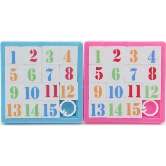 Přesouvačka hlavolam čísla - mix 4 barvy