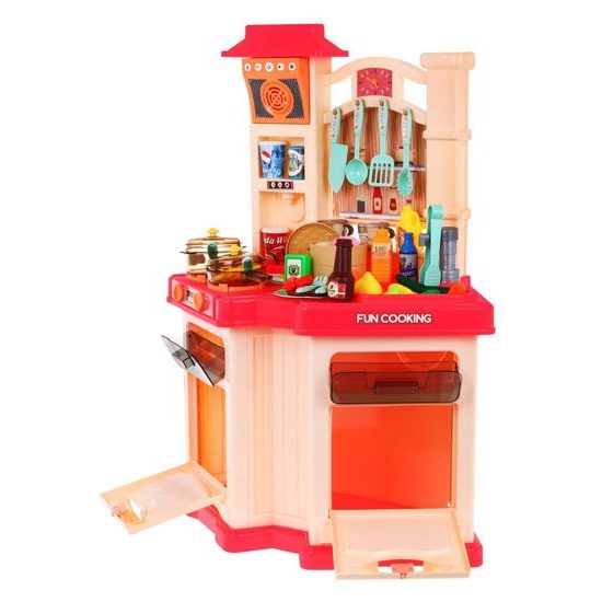 Doris dětská kuchyňka XXL s párou a tekoucí vodou Talented Chef - růžová