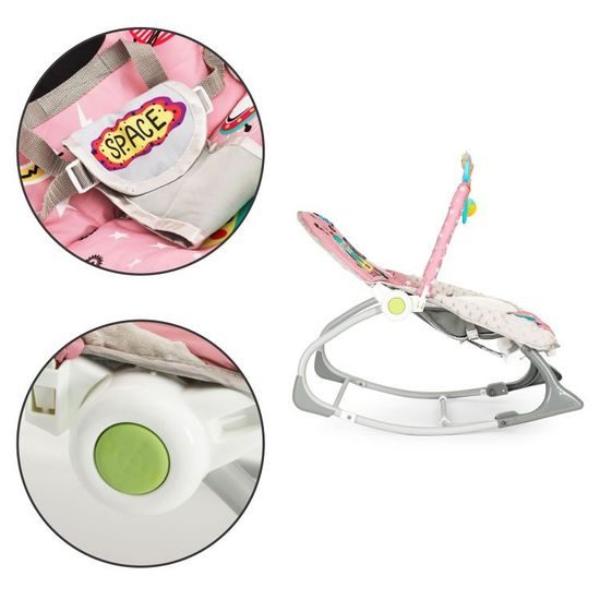 Ecotoys kojenecké lehátko 3v1 s vibracemi a hudbou Ufo Space