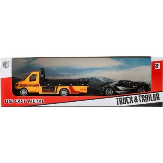 Auto odtahovka + auto - na zpětné natažení - mix druhů