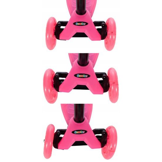 Dětská koloběžka Glow Scooter se svítícími koly růžová
