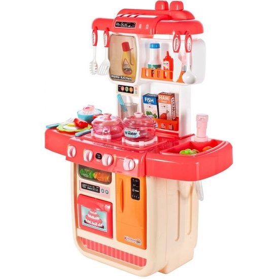 Detská kuchynka so zvukmi a parou Home Kitchen - ružová
