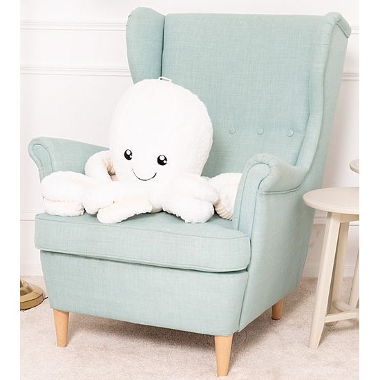 Plyšová chobotnice Monty 80 cm - bílá