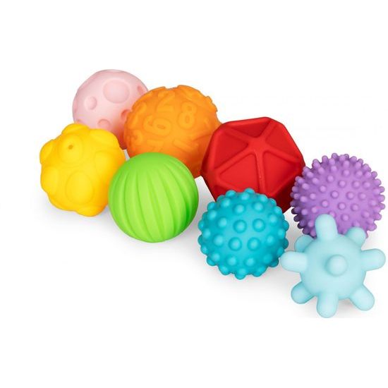Haunger senzorické míčky pro nejmenší Textured Balls 8 kusů