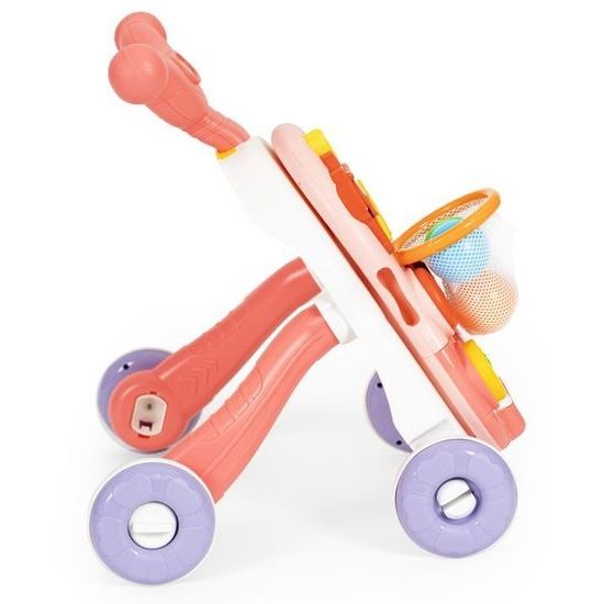 Haunger chodítko 2v1 s hracím stolečkem a košíkovou Active Table - růžové