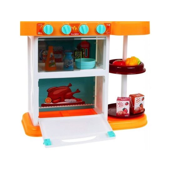 Majlo Toys dětská kuchyňka se zvuky a párou- žlutá