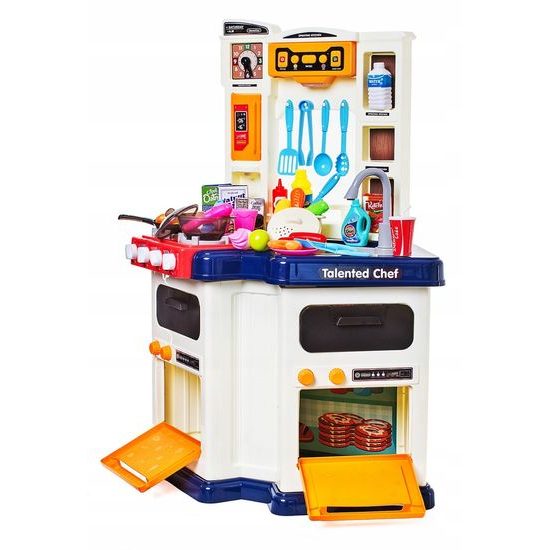 Doris dětská kuchyňka XXL s párou a tekoucí vodou Talented Chef - modrá
