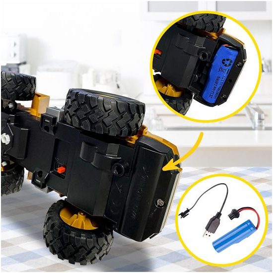 Bagr na dálkové ovládání City Engineering s pohyblivou lžící a kouřovým efektem