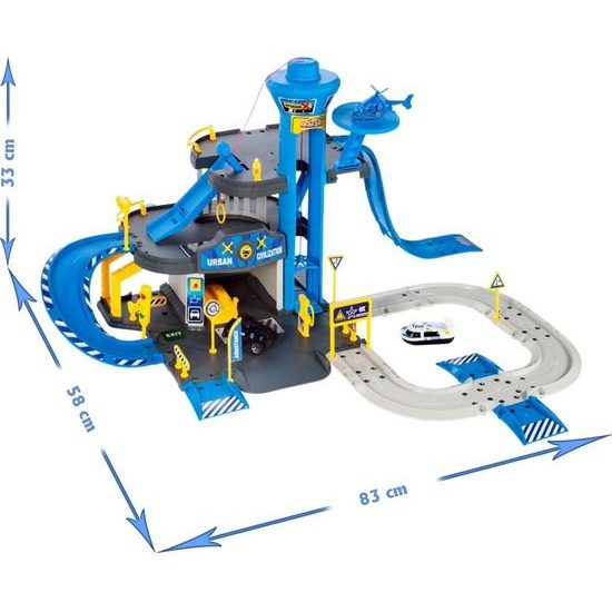 Policejní centrum s dráhou, autíčky a helikoptérou Police Station