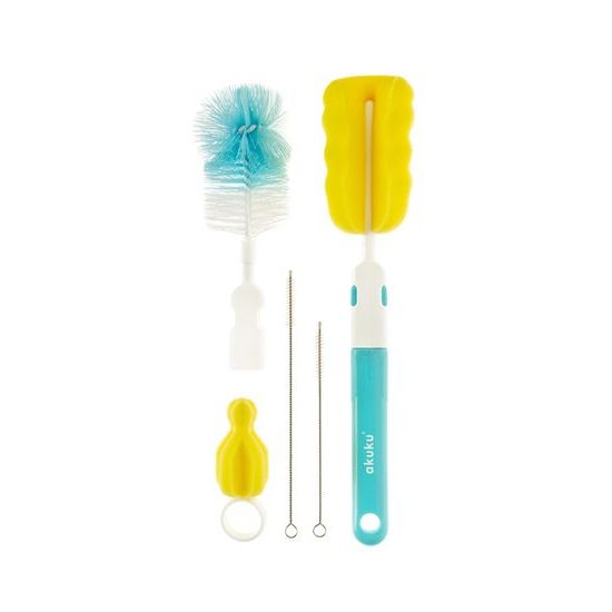 Sada kartáčů na čištění láhví dudlíků a brček Akuku modrá Modrá