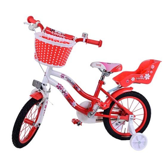 SMONTOVÁNO Dětské kolo Volare Lovely červeno-bílé 14"