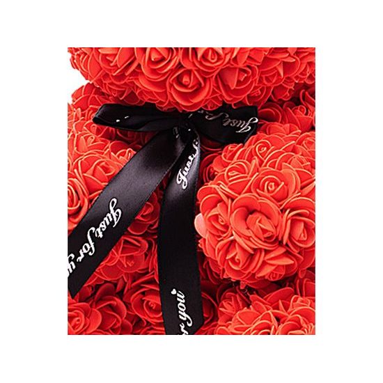 Králíček z růží červený Rose Bunny 50 cm