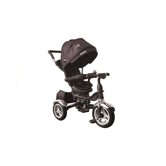 Majlo Toys tříkolka 2v1 s nafukovacími koly PRO600 černá