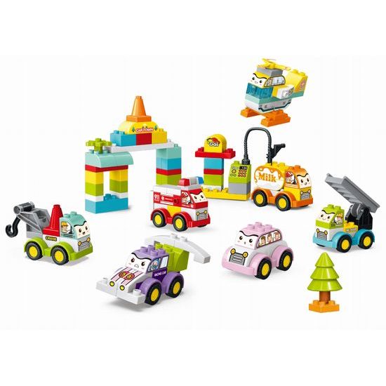 Doris dětská konstrukční stavebnice s autíčky Creative Blocks 150 dílků