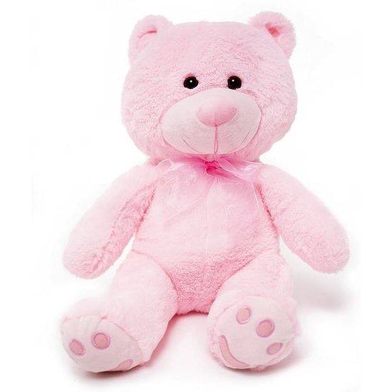 Plyšový medvídek First Teddy růžový 50 cm