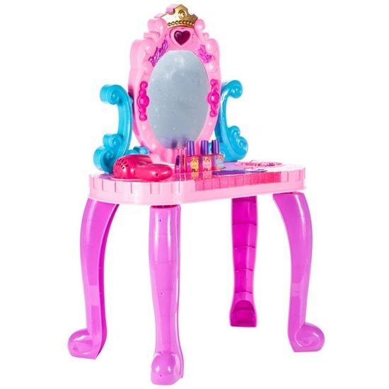 Dětský toaletní stoleček na baterie s příslušenstvím Crown Vanity