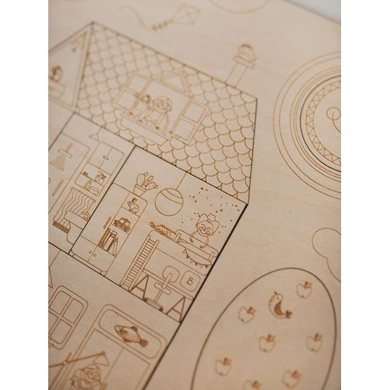 Dom drevené puzzle