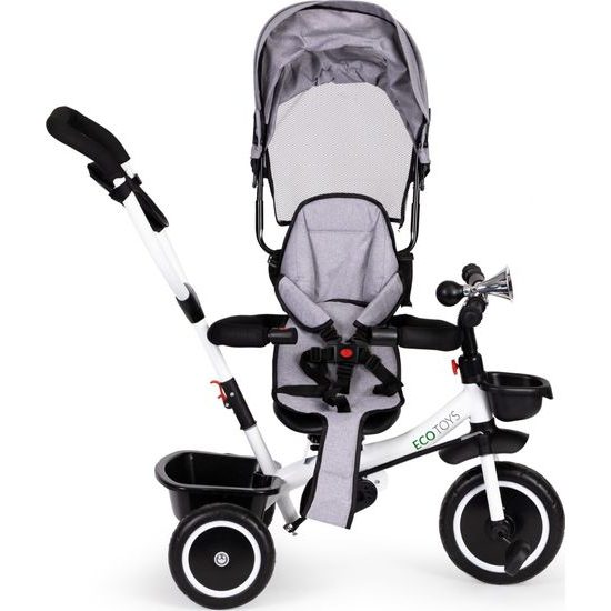 Ecotoys dětská tříkolka s otočným sedadlem S360 šedá