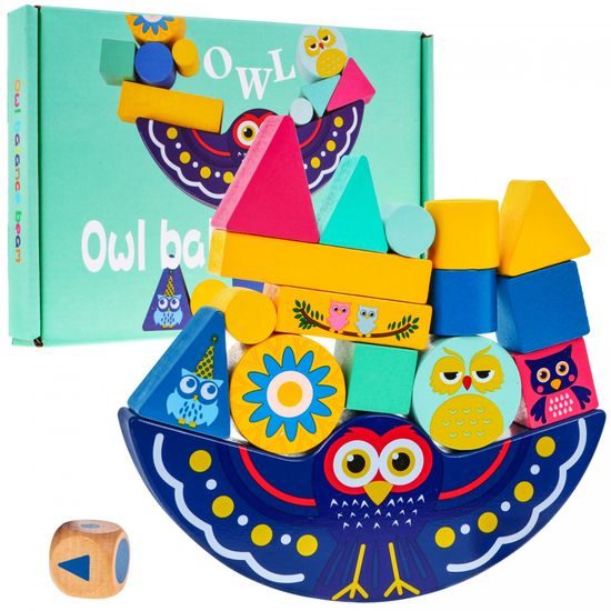 Dřevěná balancující sova pro děti Balance Owl