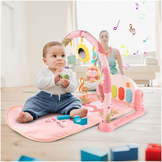 Dětská hrací deka s piankem Ocean - modrá