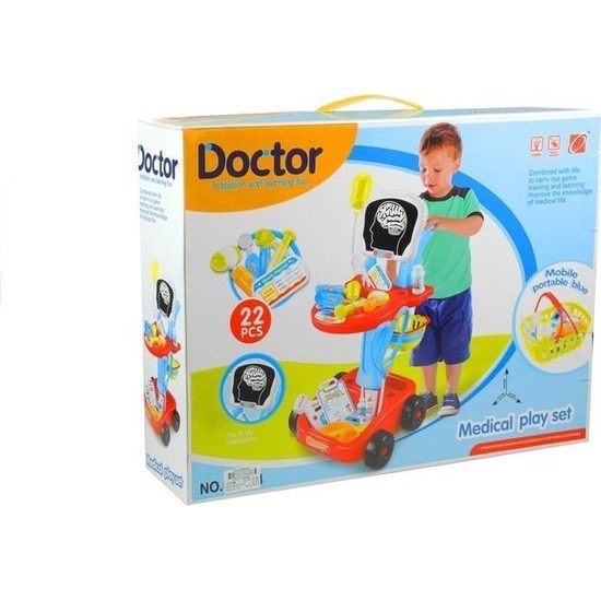 Doktorský RTG stolek s příslušenstvím 22ks