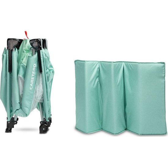 Dětská cestovní postýlka CARETERO ESTI se stahovací bočnicí mint