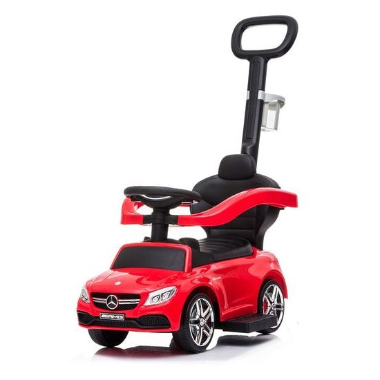 Baby Mix odrážedlo Mercedes AMG C63 s vodící tyčí 3v1 červené